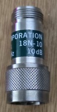 Coaxial RF Attenuator Fixed , Freq 0-18 GHz , 10DB - Inmet Corporation - 18N-10