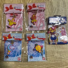 Sailor Moon Charm Pins Lot of 5 Unopened, Minor Box Wear Cute Moon Rod 