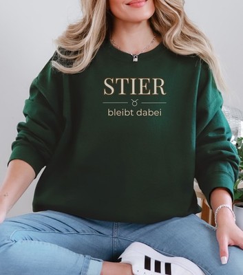 Sternzeichen Stier Sweatshirt Geschenk Geburtstag Muttertag Statement Sweater