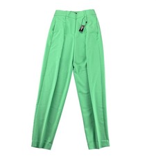 NWT Express Stylist Green High Waisted Straight Leg Dress Pants 6L New Chic