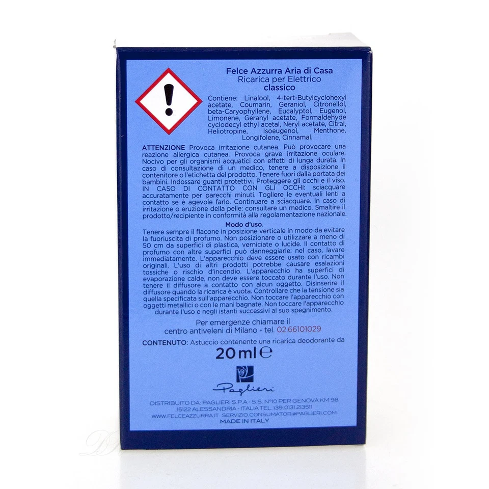 PAGLIERI Felce Azzurra Aria di Casa Talco classico refill 6x 20ml Raumerfrischer - Bild 4 von 4