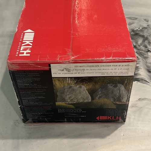 KLH Audio RSP800 8" 2-Way Landscape Rock Speakers Pair 100 Watt BRAND NEW SEALED - Picture 7 of 10
