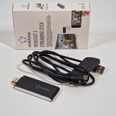 Renkforce renkCast 3 HDMI Streaming Stick AirPlay, Miracast, DLNA, externe Anten