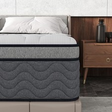 12" Gel Memory Foam Hybrid Spring Mattress Full Queen King In A Box Dual Firm