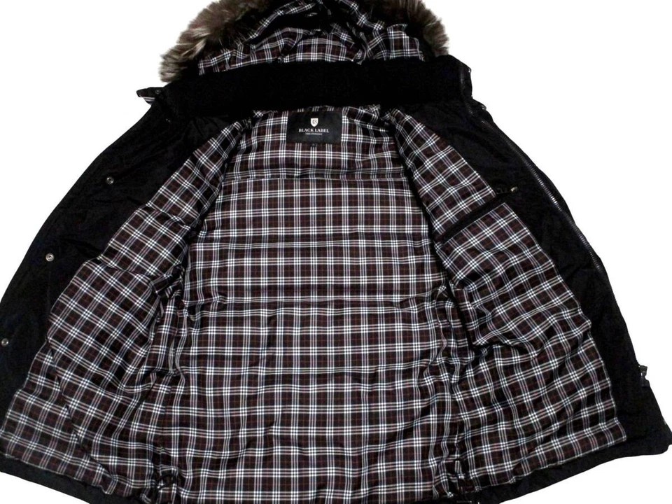 Burberry Black Label Crestbridge Down Jacket Men's M Black 6way with Fur Hood - Image 4 of 4