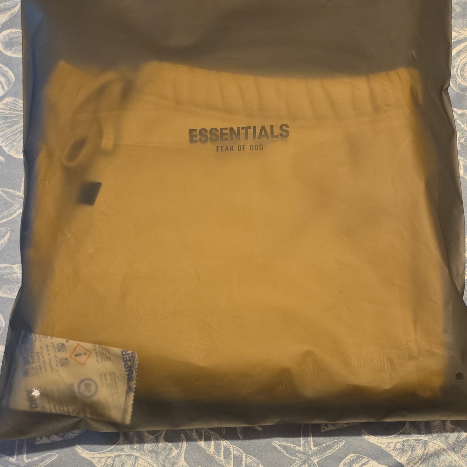 Essentials Fear of God Men's Sweat Shorts Sand Drawstring Logo thumbnail 4