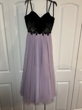 Blondie Nites Black and Lavender Embellished Prom Dress, size 1 