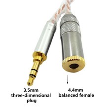 HIFI Balance Cable Male 2.5mm to 3.5mm 4.4mm Female Headphone Line Adapter