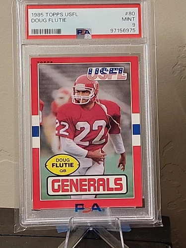 1985 Topps USFL - #80 Doug Flutie (RC) PSA 9 NEWLY GRADED/DEAD CENTERED!