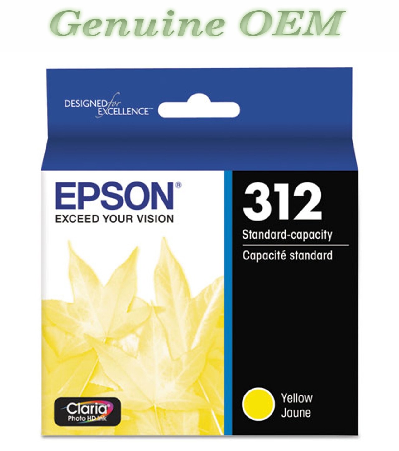 T312420S Original OEM Epson 312XL Claria Ink Cartridge, Yellow Genuine