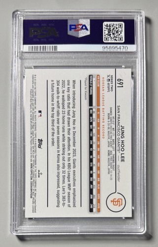 Jung Hoo Lee Rookie 2024 Topps PSA 9 Team Color Border Variation Series 2 SP RC - Photo 2 sur 3