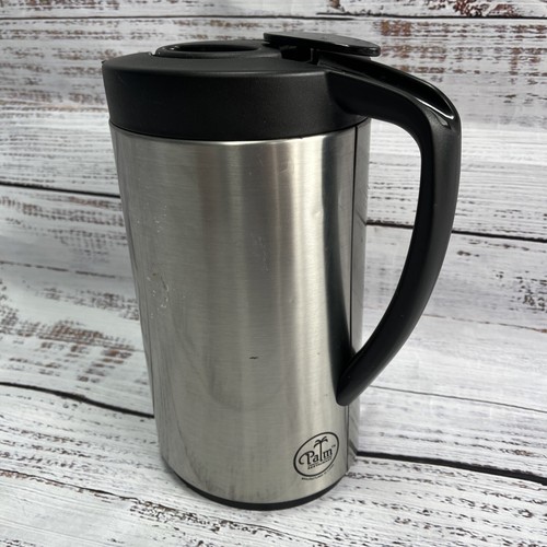 Palm Restaurant Stainless Steel Coffee Thermal Carafe Decanter 10” Tall