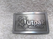 Outpak Washout Belt Buckle Construction Company Building Services Great Shape