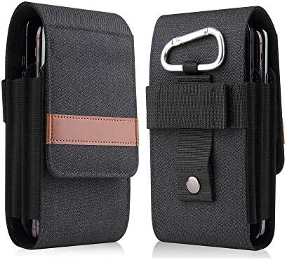 Nylon Dual Double Cell Phone Case Holster Belt Loop Pouch for Two Phones for Sam