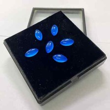 AAA Natural Blue Chalcedony Cabochon Marquise Shape Loose Gemstone