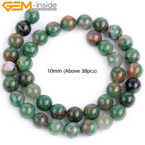 Piedras preciosas de jadeíta de jade de África verde 6 mm 8 mm 10 mm cuentas redondas para hacer joyas - Imagen 26 de 27
