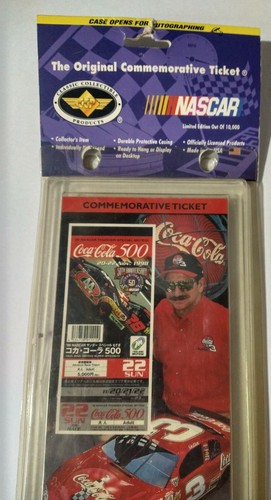 Vintage NASCAR Dale Earnhardt 1998 Coca-Cola 500 Japan Commemorative Ticket 3116 - Picture 3 of 6