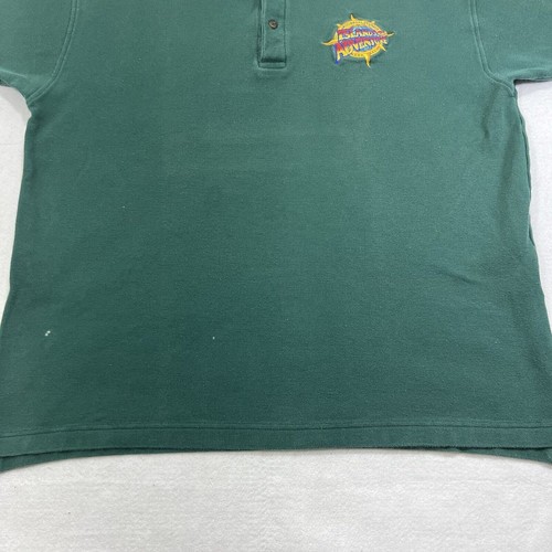 Vintage Universal Studios Men's XL Island of Adventure Short Sleeve Green Polo - Picture 6 of 12
