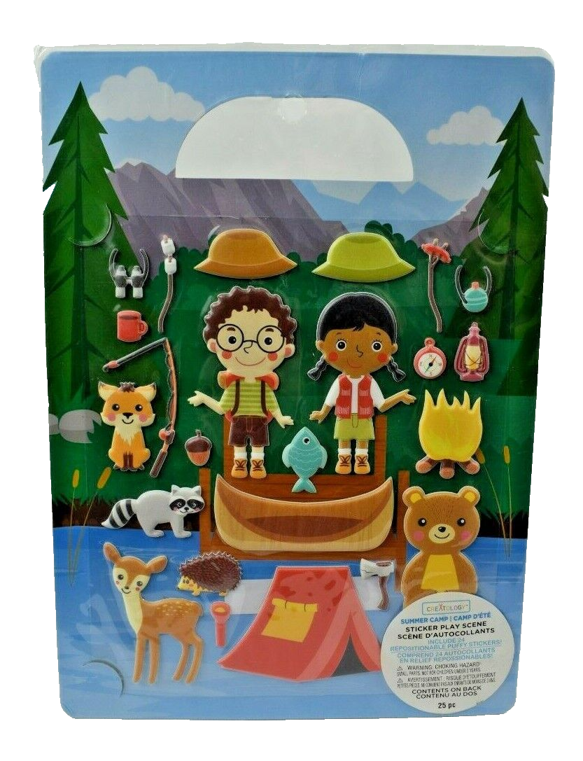 Creatology Summer Camp Sticker Play Scene 24 Repositionable Puffy ...
