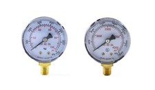 Pair of Gauges for Oxygen Regulator  - Low & High - 2 inches - 1/8" NPT Thread