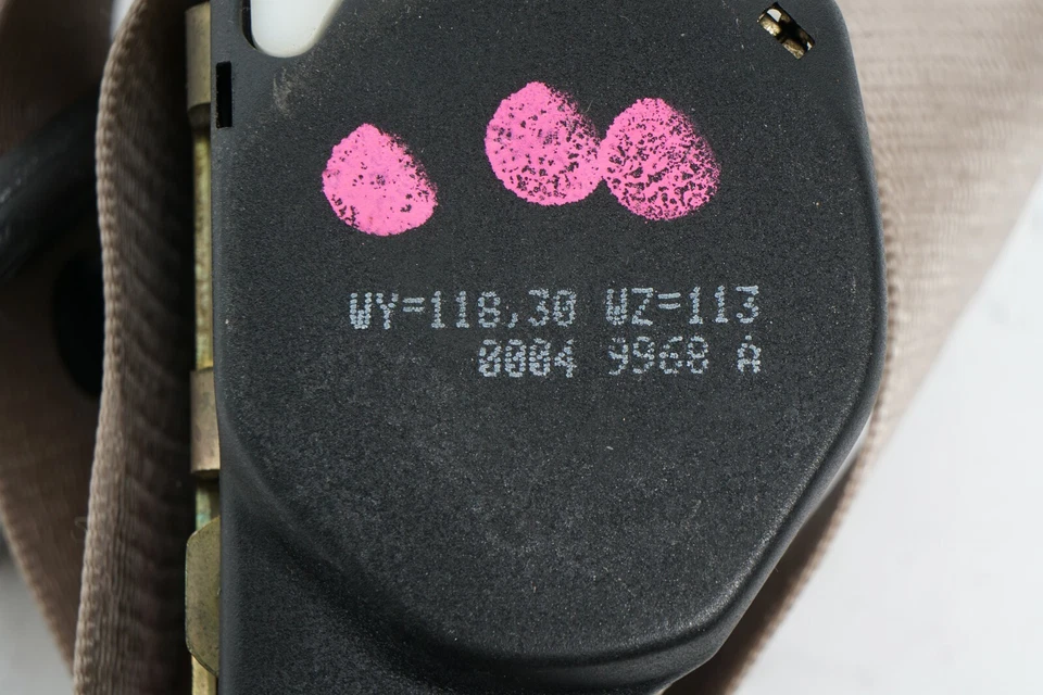 94-99 MERCEDES S420 S500 W140 TRASERO DERECHO PASO LATERAL CINTURÓN RETRACTOR BEIGE OEM Foto 4 de 4