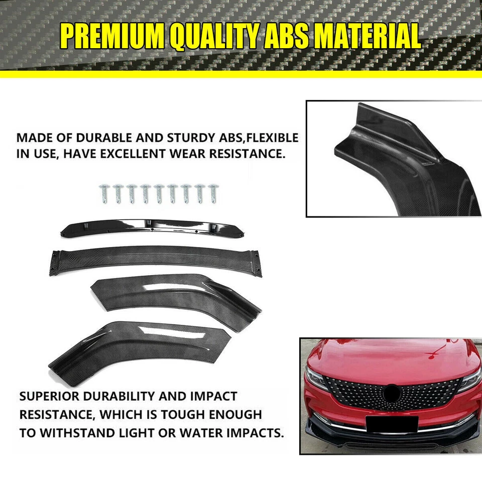 Kit de carrocería divisor alerón labial de parachoques delantero de fibra de carbono para Ford Focus 2012-2014 Foto 4 de 4