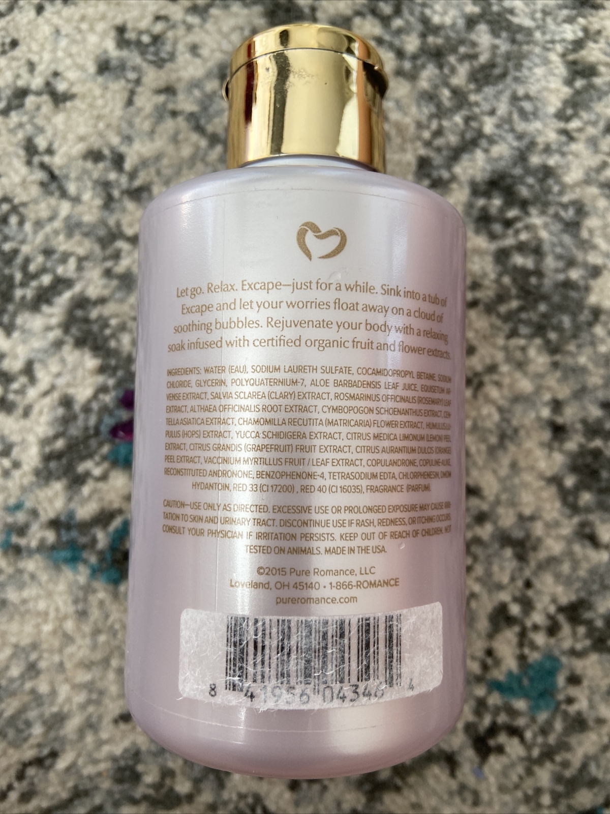 Pure Romance Excape Love Story Bubble Bath 8 oz NEW eBay