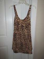 DRESS - Sleeveless - Forever 21 - XXI - Black/Brown Animal Print - Mini - Small