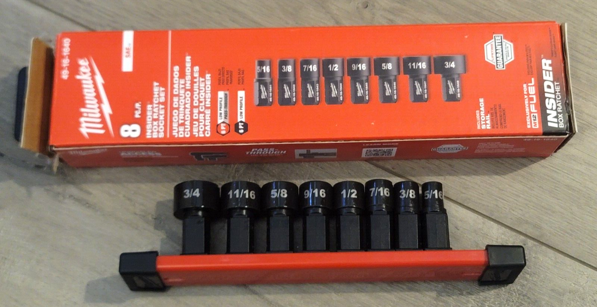 Milwaukee Insider Ratchet 8pc SAE Socket Set fits #3050-20 #49-16
