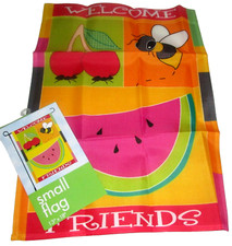GARDEN FLAG  13" X 18"  WELCOME FRIENDS