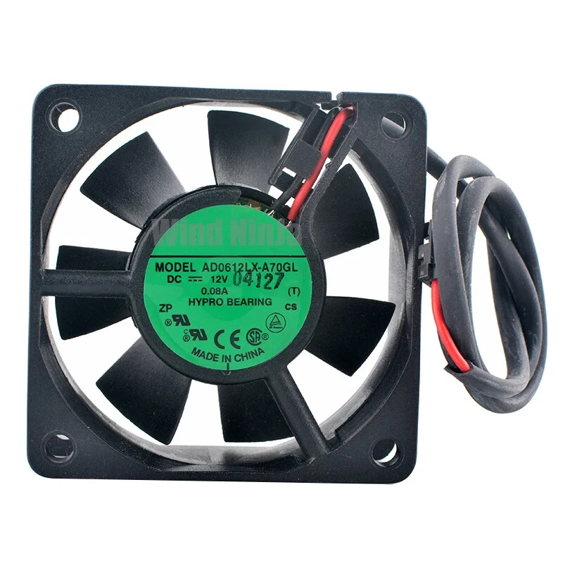 AD0612LX-A70GL 60mm fan 60x60x25mm DC12V 0.08A 2pin Axial flow fan cooling fan - Image 3 of 4