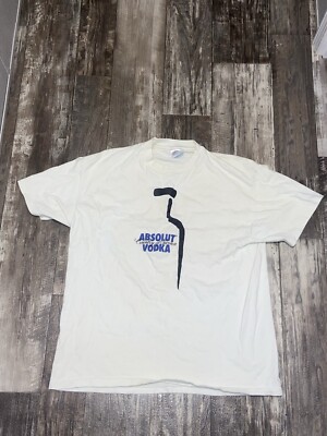 Vintage 90s Absolut Vodka Promo T-Shirt Sz XL Shadyside Back Hit RARE