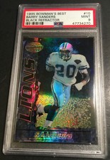 1995 BARRY SANDERS BOWMANS BEST BLACK REFRACTOR #10 PSA 9 ONLY 2 HIGHER