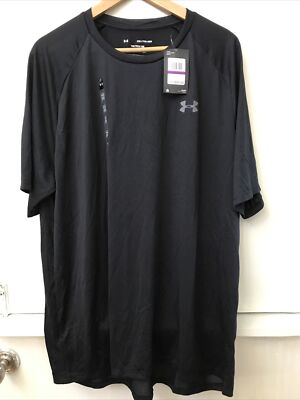 Under Armour The Tech Tee Mens Size XXL Black Short Sleeve Crewneck Athletic NWT