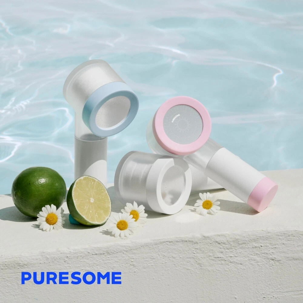 Pommeau de Douche Filtré 1 Pce avec 10 Filtres de Remplacement - Cartouche de Filtre en Coton PP Haute Pression 3.15 Pouces pour Système de Douchette Détachable (Lot de 10
