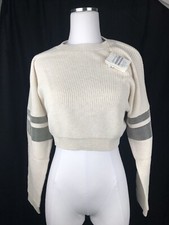 $2195 New Brunello Cucinelli Womens White Sweater Top Monili Size L Large 44