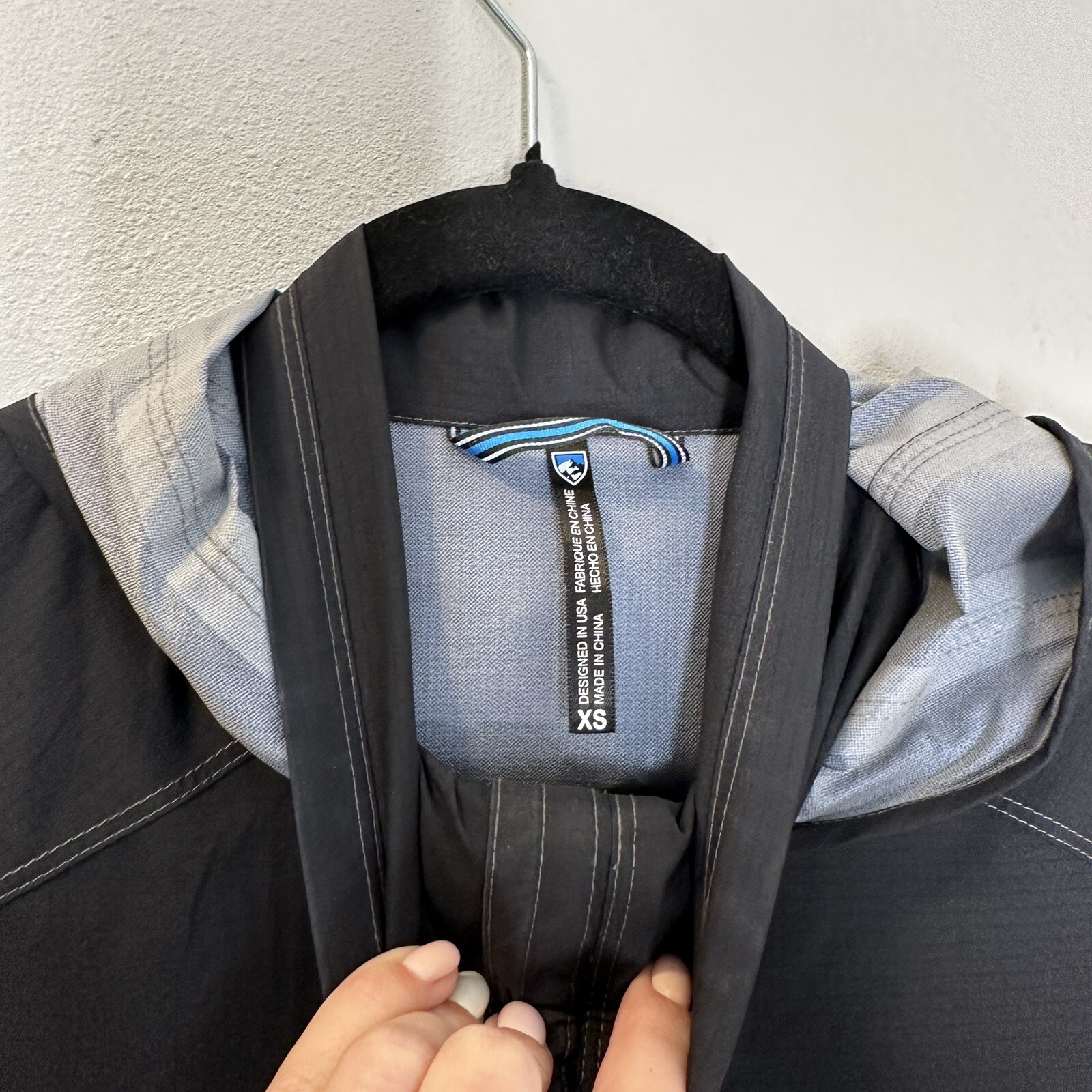 Kuhl Women’s Jetstream Trench Rain Jacket Black Grey … Gem