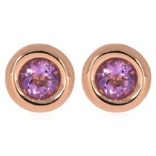 XEN Ohrstecker mit Pink Amethyst ca. 0,60 ct. rosèvergoldet