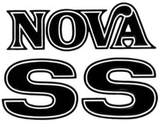 Nova Ss Emblem Logo 1975 1976 Vinyl Decal Sticker Many Colors Chevy Muscle Car