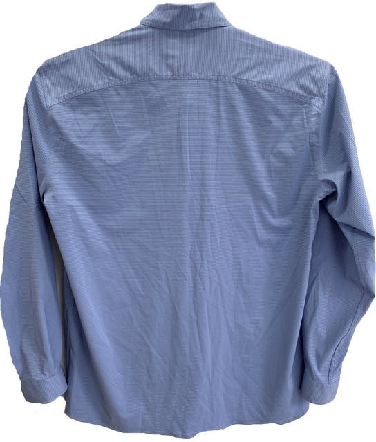 Burlington Mens Long Sleeve Moisture Wicking Button Front Shirt