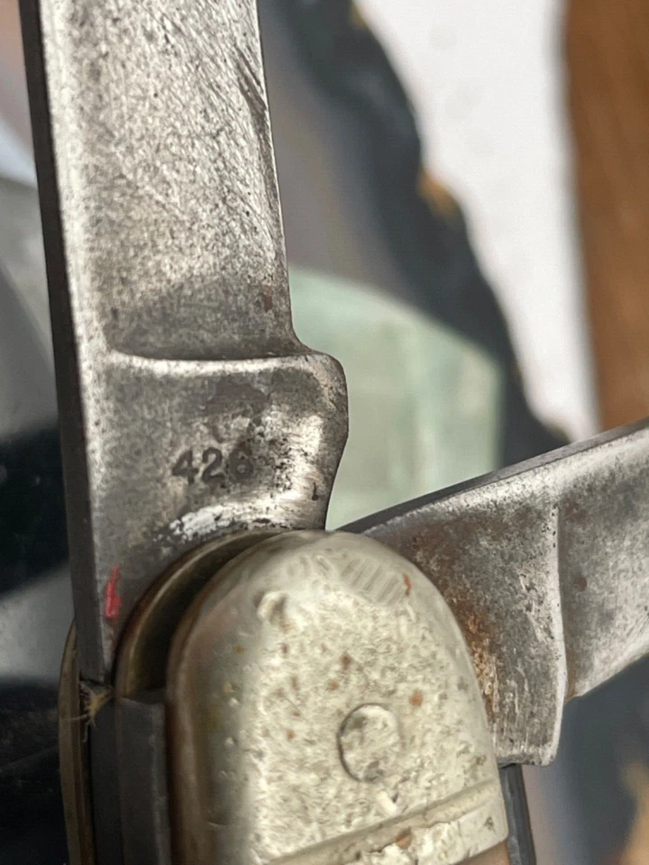 Vintage Western Cutlery Boulder Colo Hecho en EE. UU. #426 3 hojas Stockman--2596.23 Foto 4 de 4