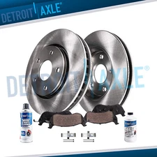 Front Disc Rotors + Ceramic Brake Pads for 2013-2019 Cadillac XTS Brake Code J64