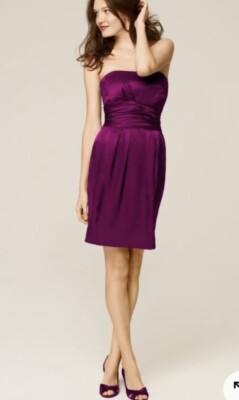 sangria bridesmaid dress color Kanali K Size 14 1801 Cranberry Bridesmaid Dress