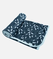 Cariloha Bamboo Receiving Blanket - Cars Ocean Blue