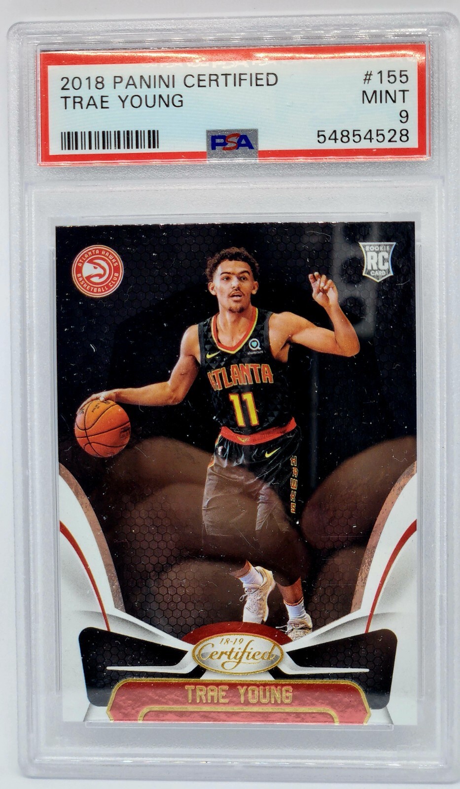 2018 Panini Certified Trae Young #155 PSA 9 Mint Rookie Card RC Atlanta Hawks