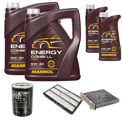 FEBI BILSTEIN Inspektionspaket 12L MANNOL Energy Combi LL 5W-30 für Mitsubishi