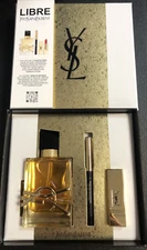 YSL Yves Saint Laurent LIBRE 3 Item Gift Set, 1.6 fl oz EDP, Lipstick, Pencil