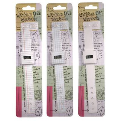 Write On Watch Modern Watch Adjustable Band Gift Colorful Fashion Write Digital
