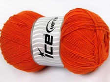 4-Skein Lot Lorena Superfine Yarn cotton 4x100g Orange
