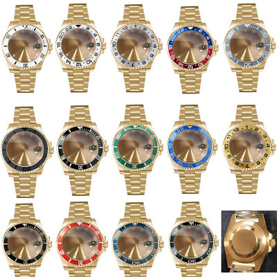40mm Stainless Steel Case Strap Sapphire Magnifying Glass for NH35/NH36 Movement